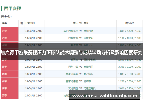 焦点德甲密集赛程压力下球队战术调整与成绩波动分析及影响因素研究 焦点德甲密集赛程压力下球队战术调整与成绩波动分析及影响因素研究